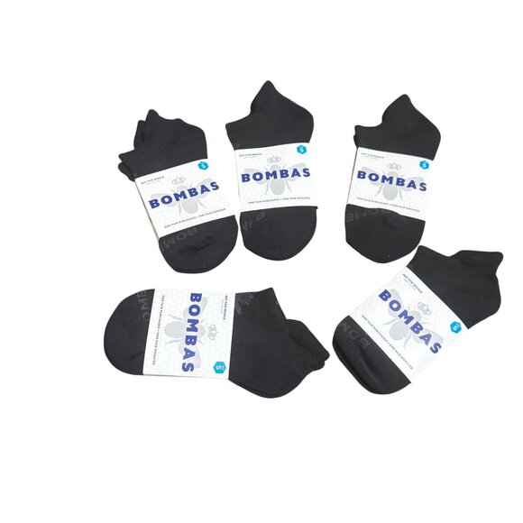 Bombas Accessories - Bombas ankle Sock tech 5-Pack Black size Small honeycomb blister tab performance